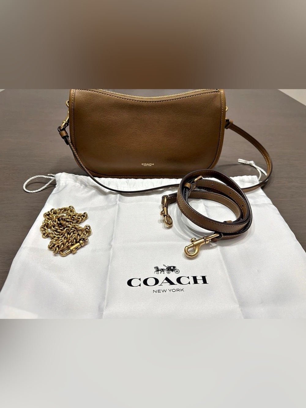 NWOT Coach waverly in Muted olive